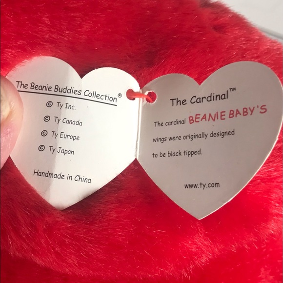 TY Beanie Baby Mac the Cardinal Plushy Preowned - Picture 7 of 7